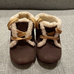 Janie and Jack Brown Leather Booties Shoes Size 2